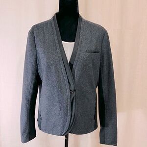 Simply Vera by Vera Wang black/grey wool blend women’s jacket blazer size L